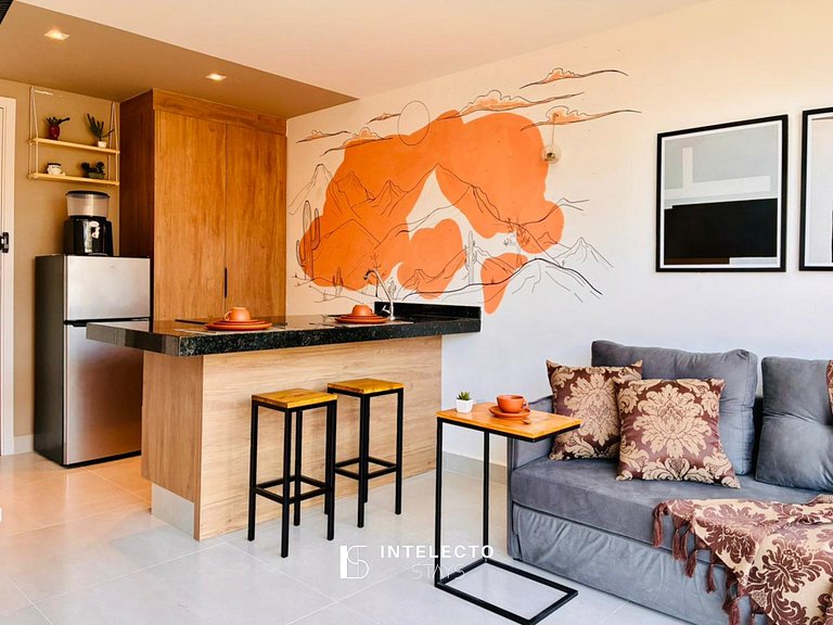 Ap 401• Central, Piscina, Academia, Ar Cond.