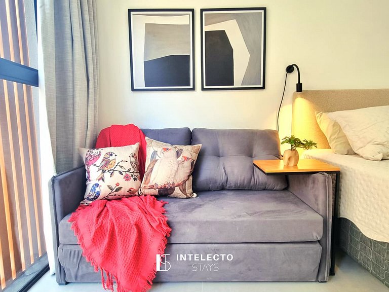 Ap 412• Central, Piscina, Academia, Ar Cond.