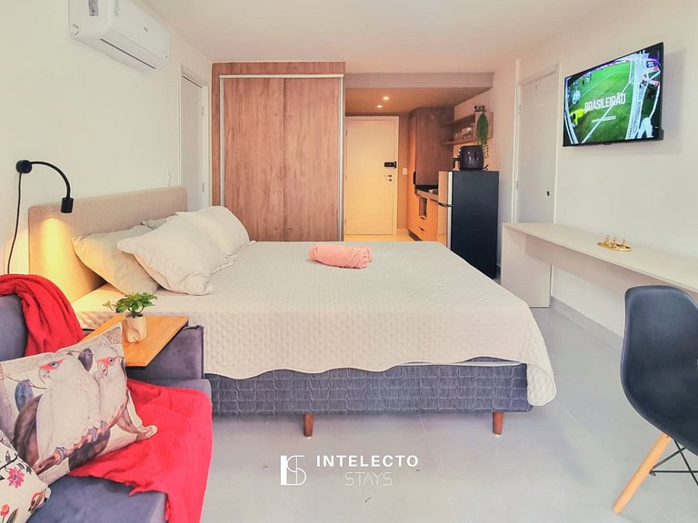 Ap 412• Central, Piscina, Academia, Ar Cond.