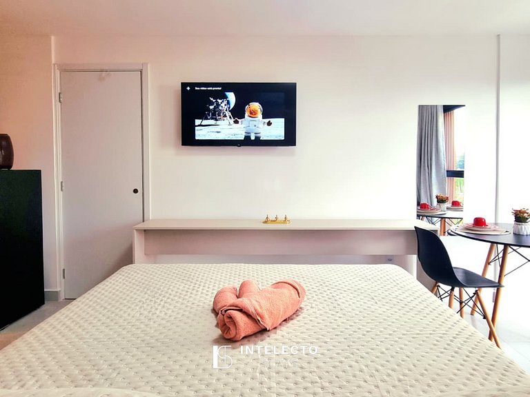 Ap 412• Central, Piscina, Academia, Ar Cond.