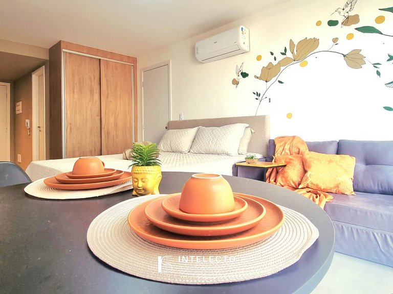 Ap 411• Central, Piscina, Academia, Ar Cond.