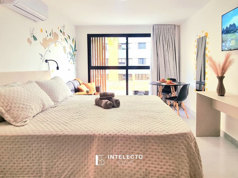 Ap 411• Central, Piscina, Academia, Ar Cond.