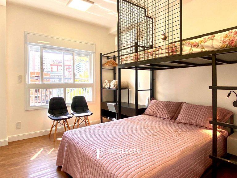 61- Luxo | Banheira de imersão | 3 suítes | Centro