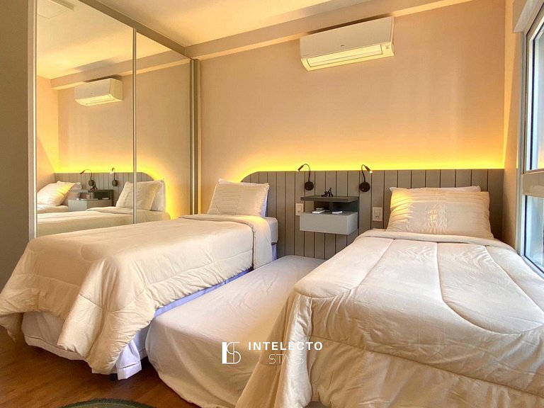 61- Luxo | Banheira de imersão | 3 suítes | Centro