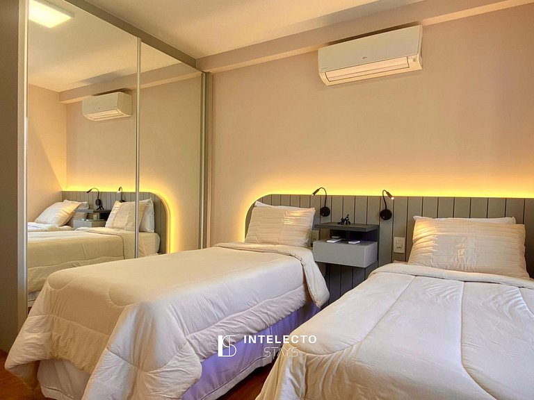 61- Luxo | Banheira de imersão | 3 suítes | Centro