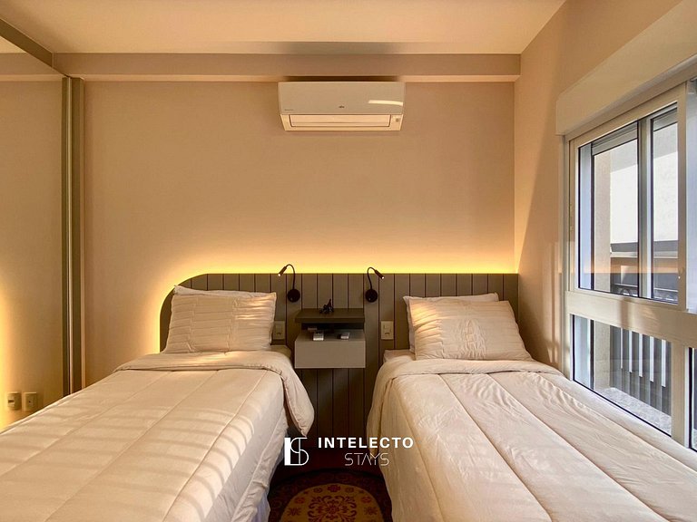 61- Luxo | Banheira de imersão | 3 suítes | Centro