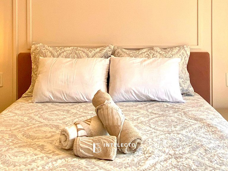 61- Luxo | Banheira de imersão | 3 suítes | Centro