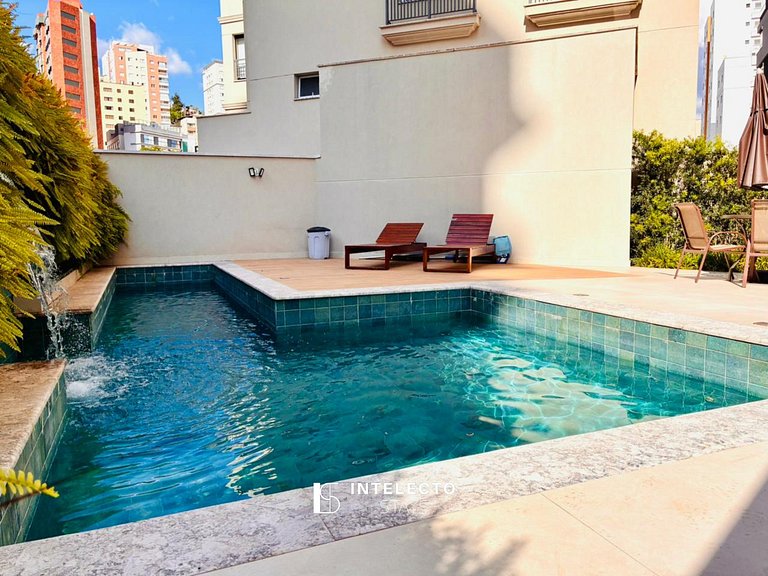 61- Luxo | Banheira de imersão | 3 suítes | Centro