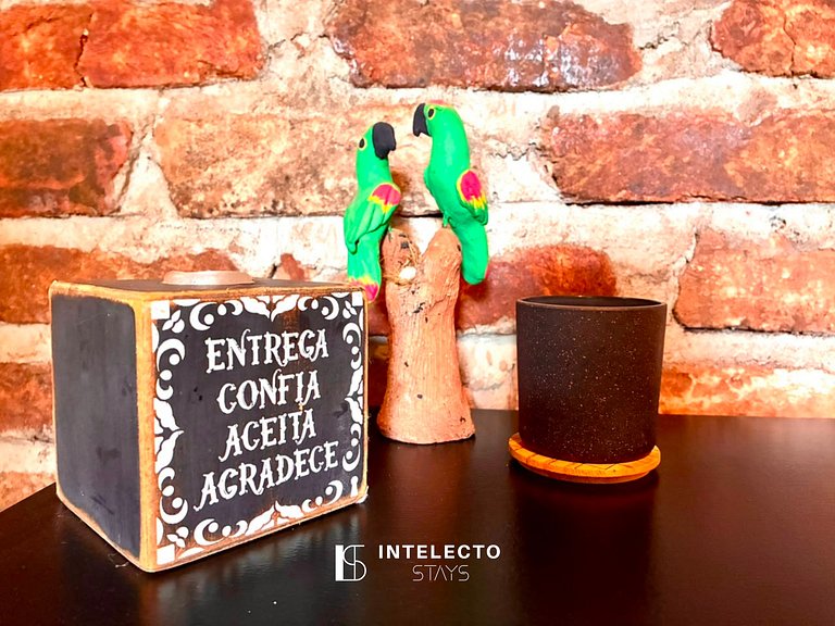 Loft aconchegante no Centro, c/Wi-Fi e garagem