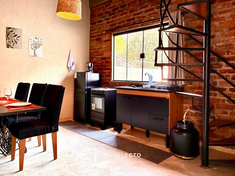 Loft aconchegante no Centro, c/Wi-Fi e garagem