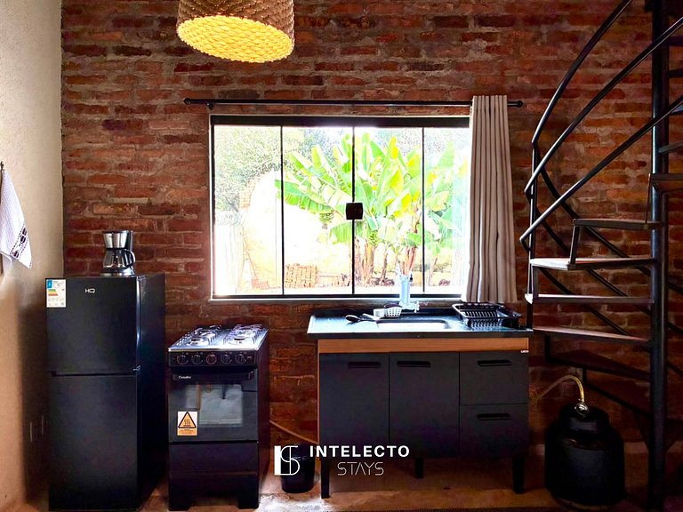 Loft aconchegante no Centro, c/Wi-Fi e garagem