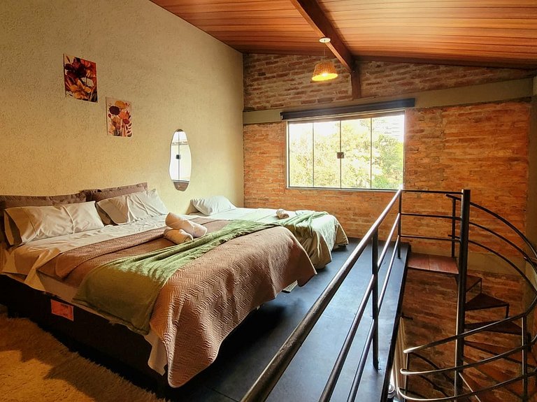 Loft aconchegante no Centro, c/Wi-Fi e garagem