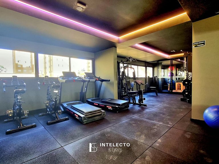 Ap367•Central, Varanda, Vista top, Piscina, Acad.,