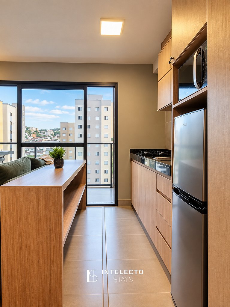 Ap367•Central, Varanda, Vista top, Piscina, Acad.,
