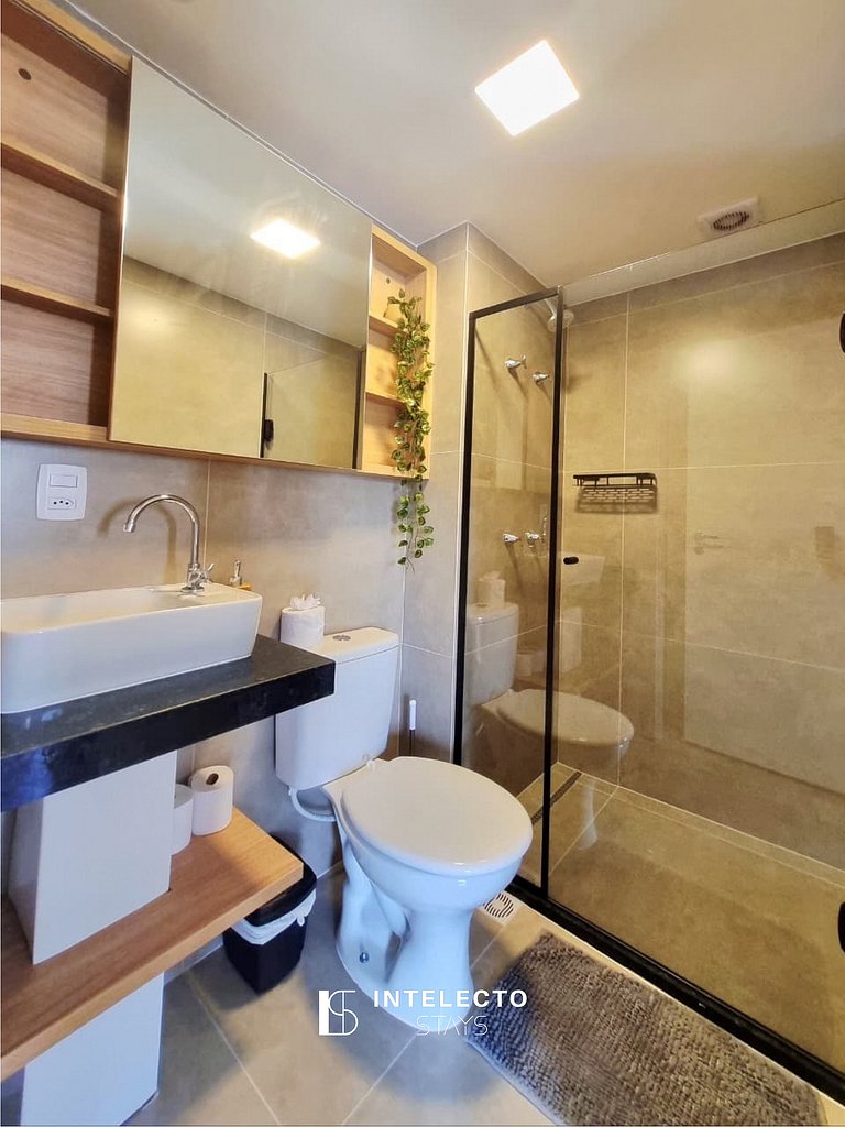 Ap367•Central, Varanda, Vista top, Piscina, Acad.,