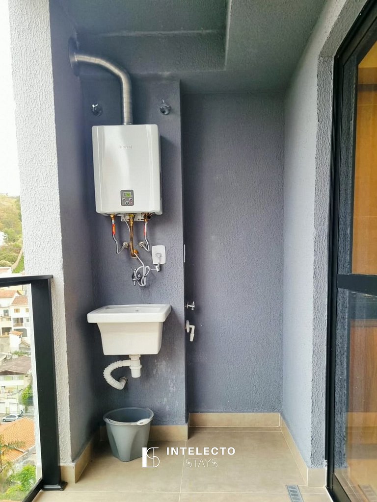 Ap367•Central, Varanda, Vista top, Piscina, Acad.,