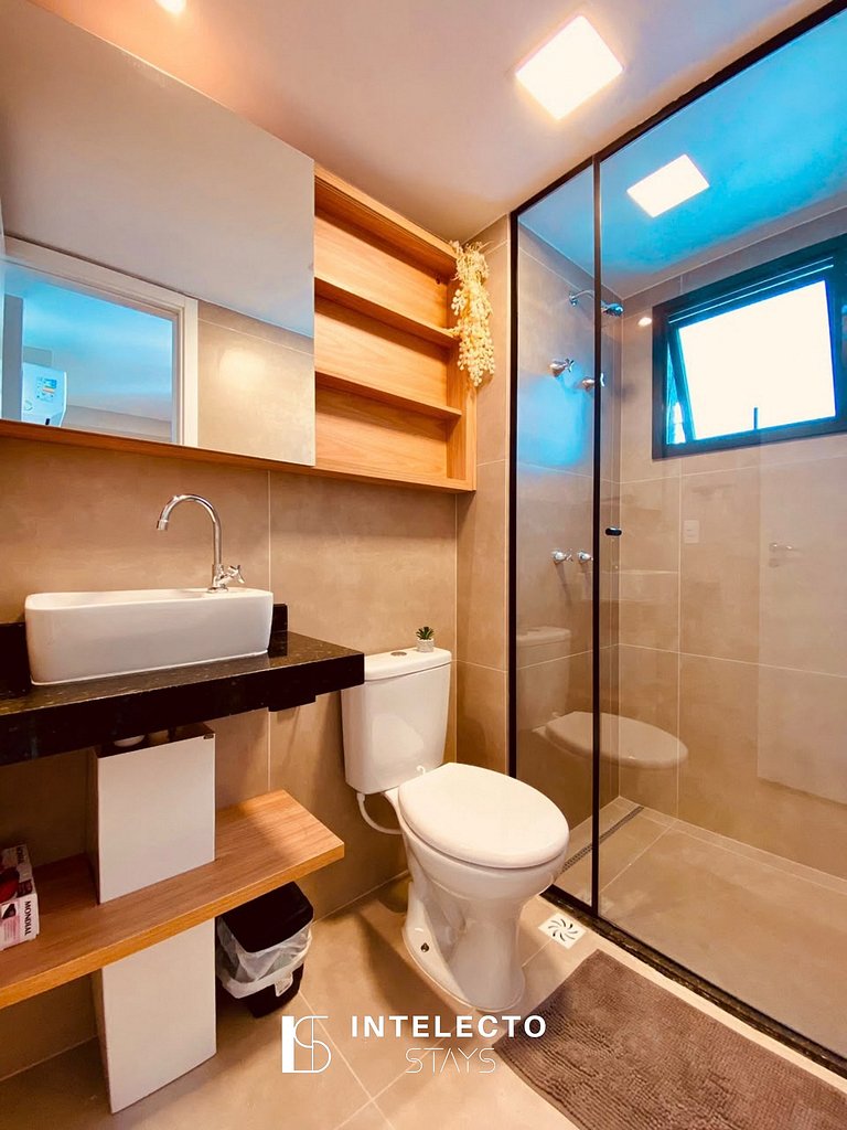 Ap283•Central, Varanda, Vista top, Piscina, Acad.,
